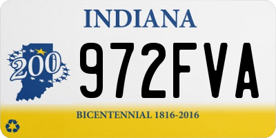 IN license plate 972FVA