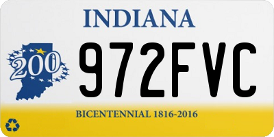 IN license plate 972FVC