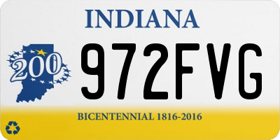 IN license plate 972FVG