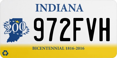 IN license plate 972FVH
