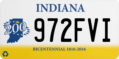 IN license plate 972FVI