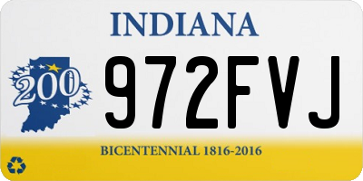 IN license plate 972FVJ