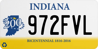 IN license plate 972FVL