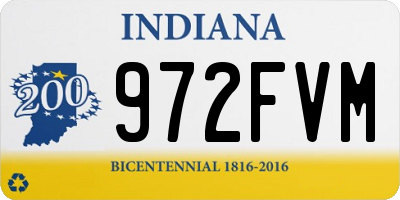 IN license plate 972FVM