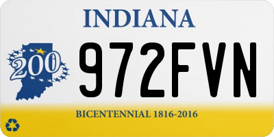 IN license plate 972FVN