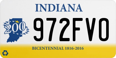 IN license plate 972FVO