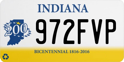 IN license plate 972FVP