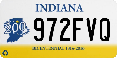 IN license plate 972FVQ
