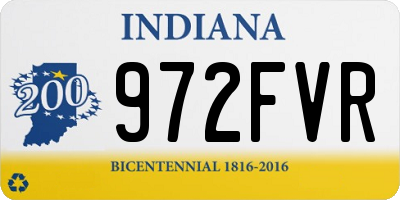 IN license plate 972FVR