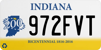 IN license plate 972FVT