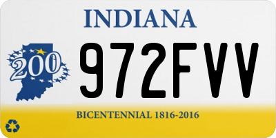 IN license plate 972FVV