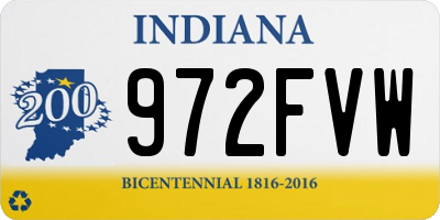 IN license plate 972FVW