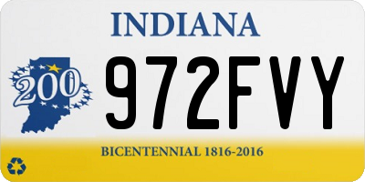 IN license plate 972FVY