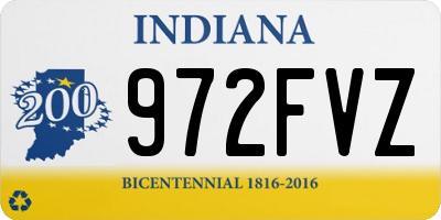 IN license plate 972FVZ
