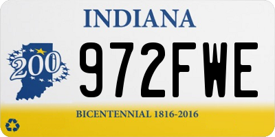IN license plate 972FWE