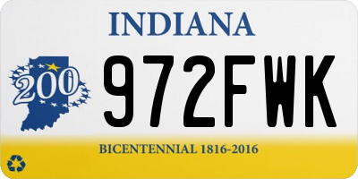 IN license plate 972FWK