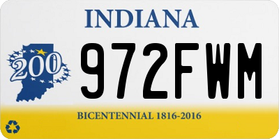 IN license plate 972FWM