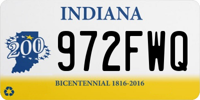 IN license plate 972FWQ