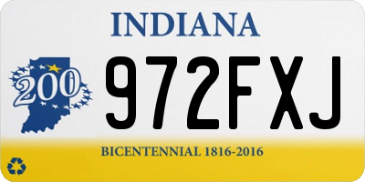 IN license plate 972FXJ