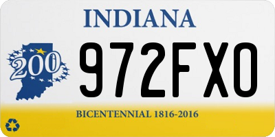 IN license plate 972FXO