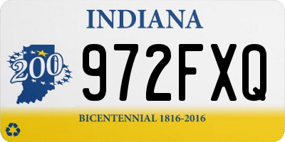 IN license plate 972FXQ