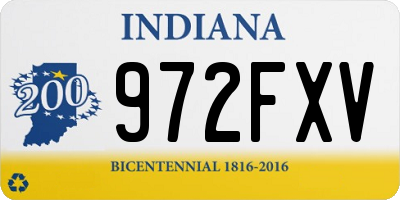 IN license plate 972FXV