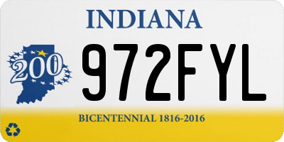 IN license plate 972FYL