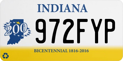 IN license plate 972FYP