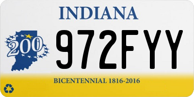 IN license plate 972FYY