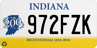 IN license plate 972FZK