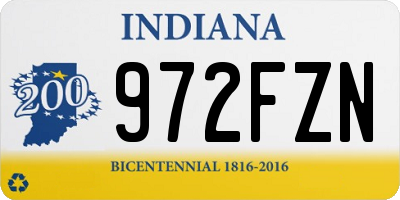 IN license plate 972FZN