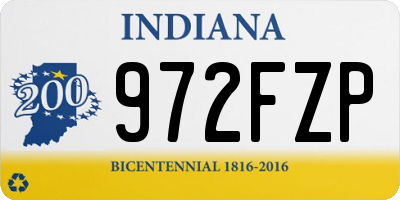 IN license plate 972FZP