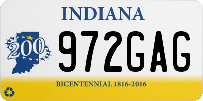 IN license plate 972GAG