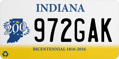 IN license plate 972GAK