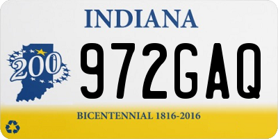 IN license plate 972GAQ