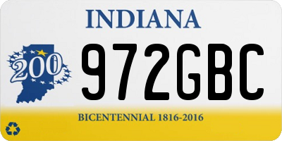 IN license plate 972GBC