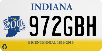 IN license plate 972GBH