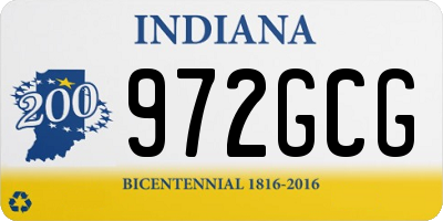 IN license plate 972GCG
