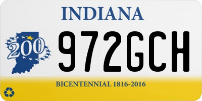 IN license plate 972GCH