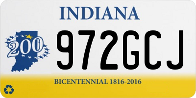 IN license plate 972GCJ