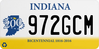 IN license plate 972GCM