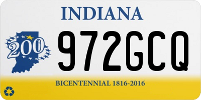 IN license plate 972GCQ