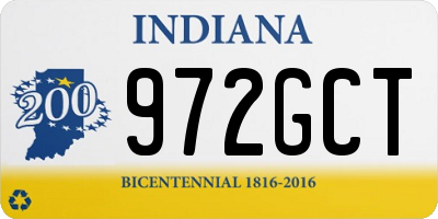 IN license plate 972GCT