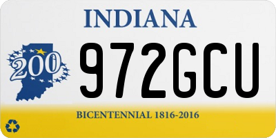 IN license plate 972GCU