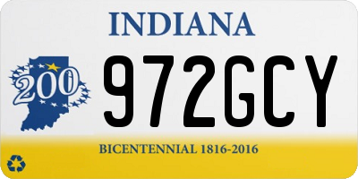 IN license plate 972GCY