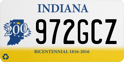 IN license plate 972GCZ