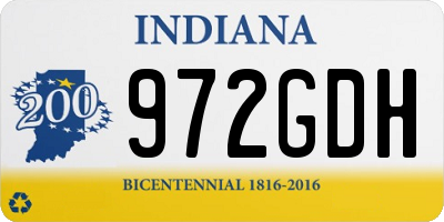IN license plate 972GDH