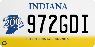IN license plate 972GDI