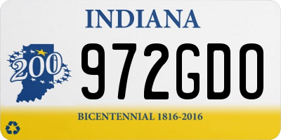 IN license plate 972GDO