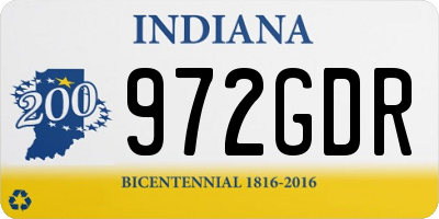 IN license plate 972GDR